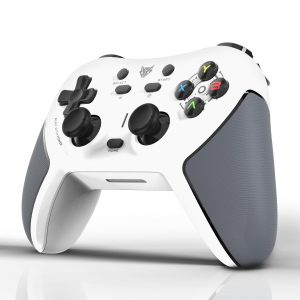 evofox one s universal 3 mode wireless gaming controller, hallsense™ precision joysticks, bluetooth 5.0, 2.4ghz, fast type c charging for pc, mobile, android tv, ps4 & console gaming white